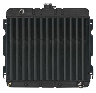 70-72 A,B Body | Small Block | Automatic | 17 X 22 Inch | Aluminum Performance Radiator | Black Night Rider Series | Cold Case Radiators image 1